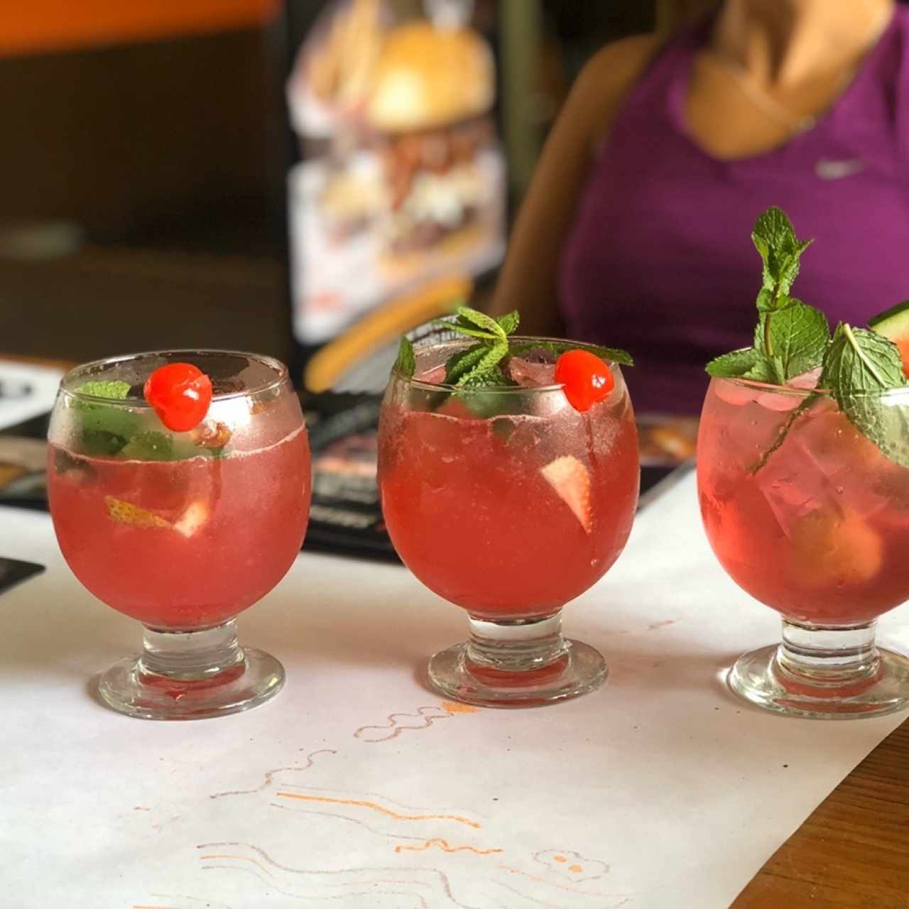 Sodas de fresas y de lyches