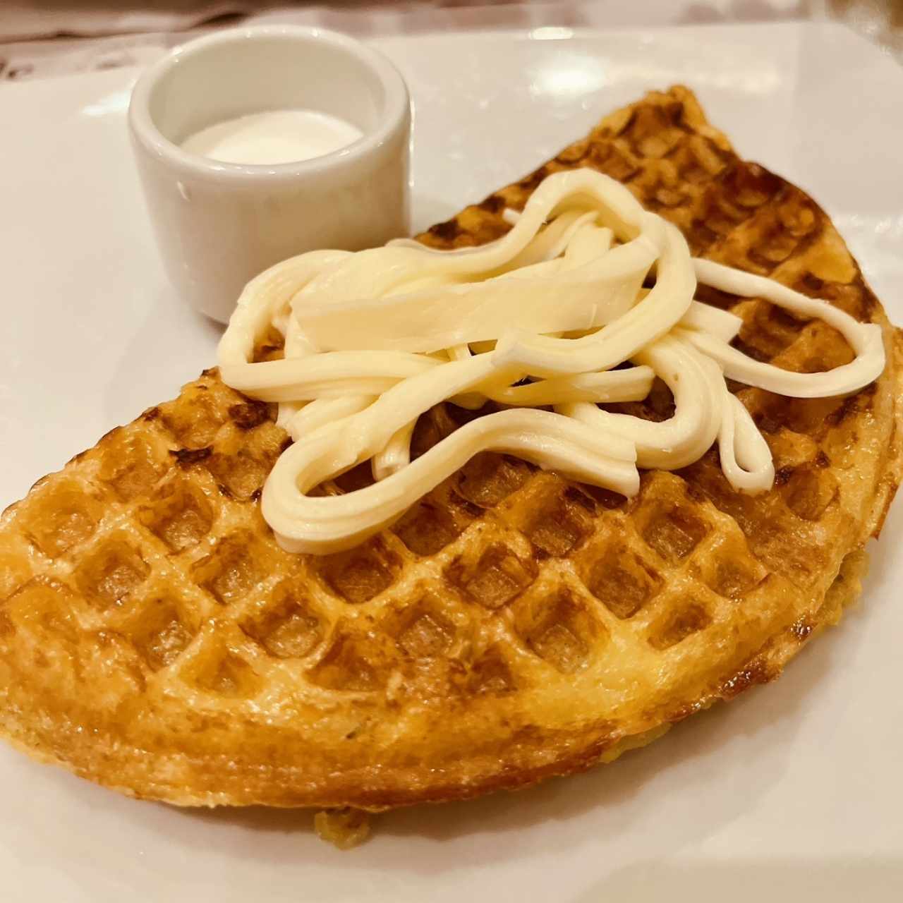 Waffle de yuca 