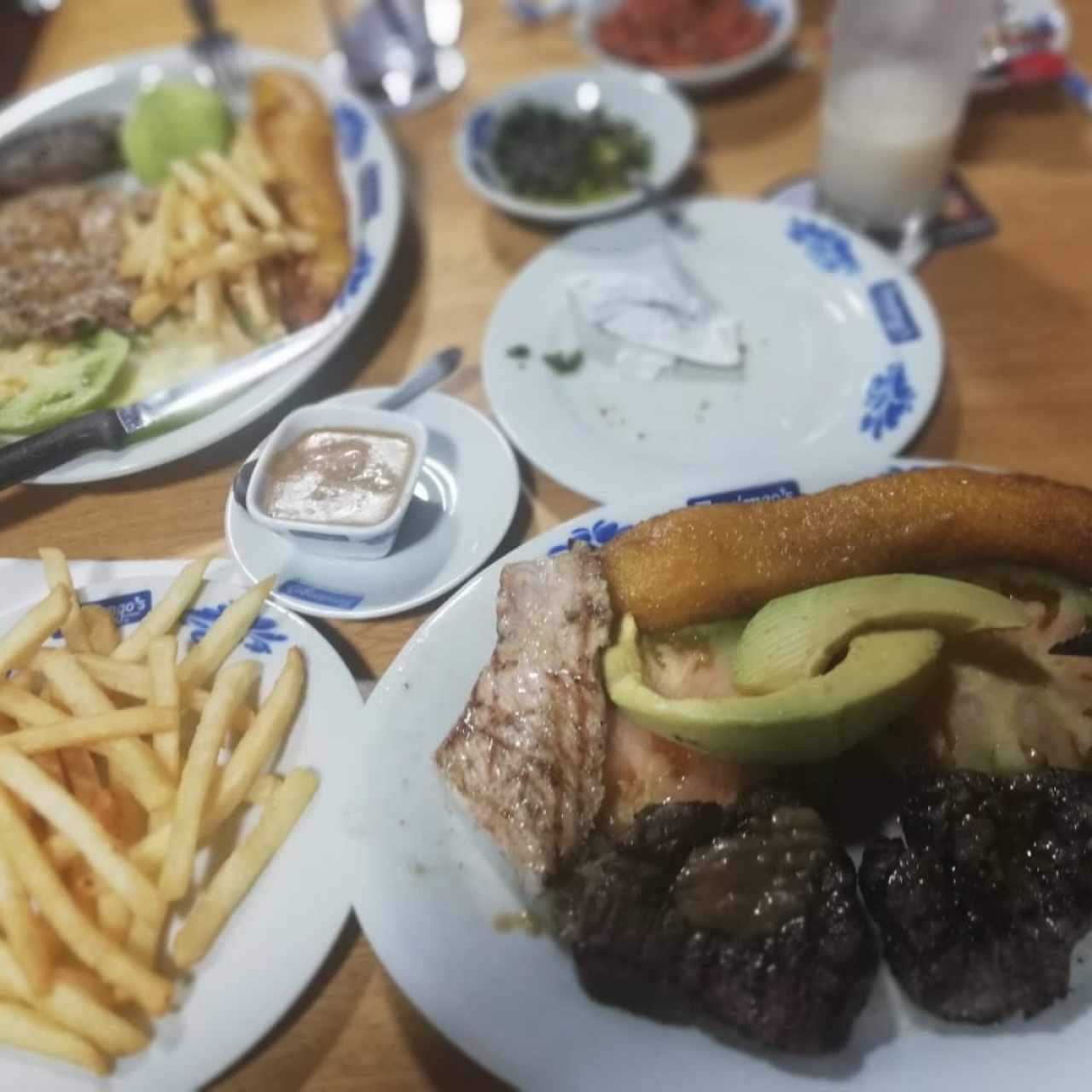 churrasco y cerdo ala plancha