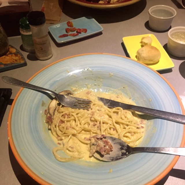 Carbonara portobello