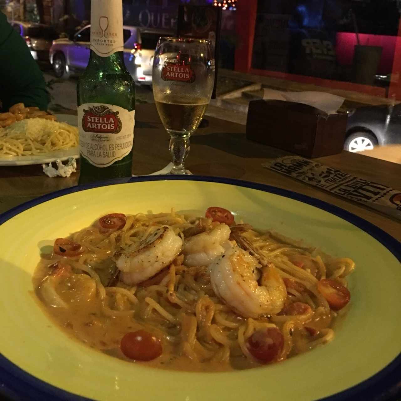 plasta langostinos