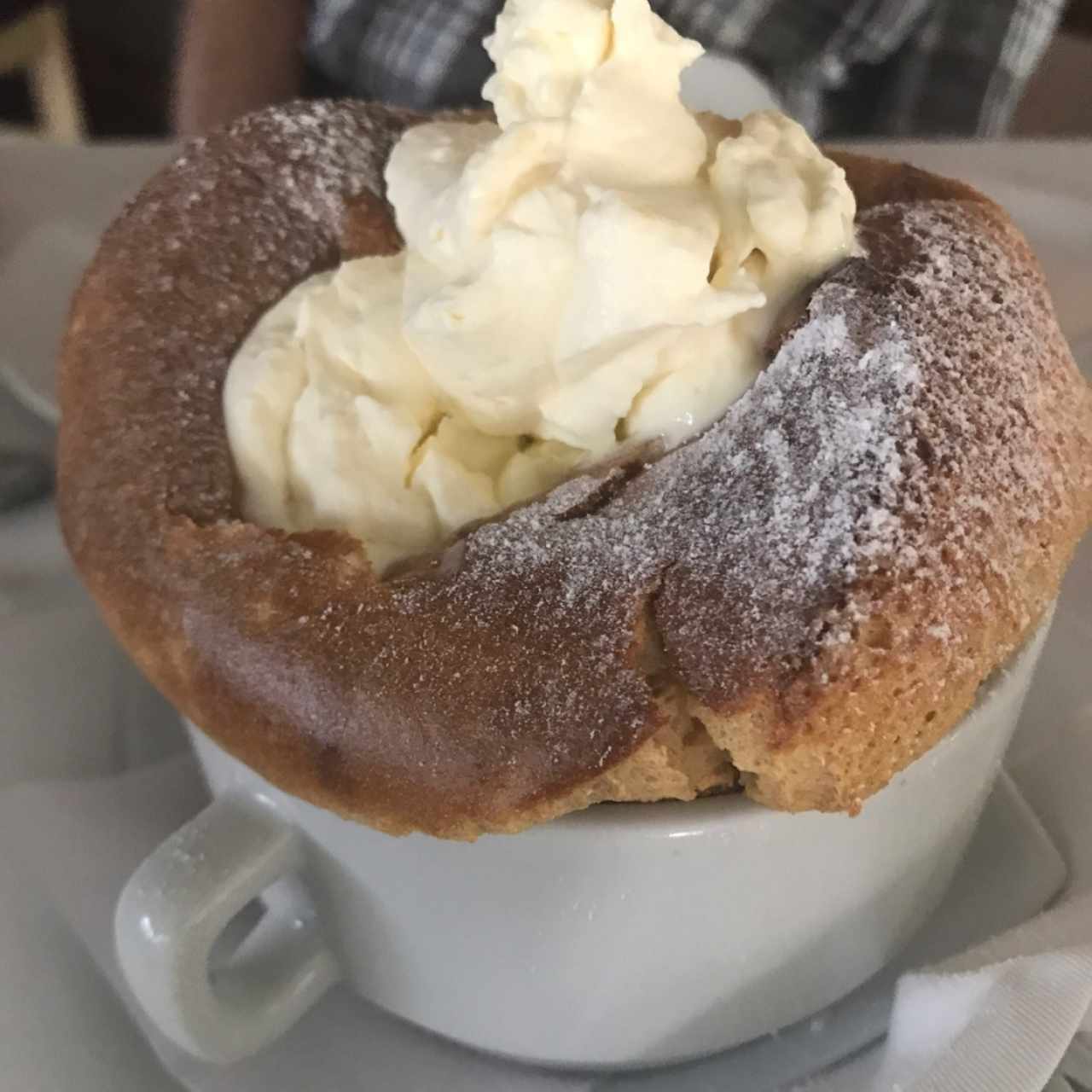 sufle de helado de vainilla