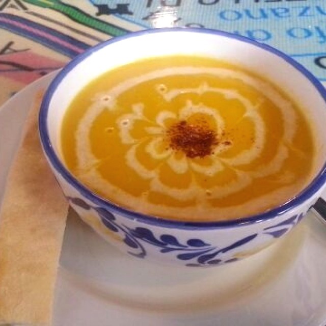 Crema de zanahoria y manzana 
