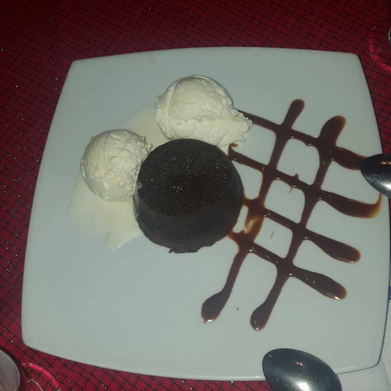 volcán de chocolate