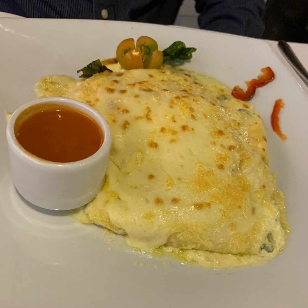 crepe de Ricotta y Espinaca
