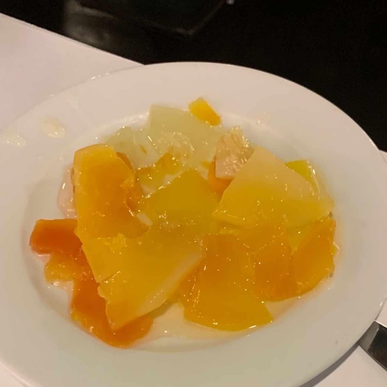 papayuela en almíbar