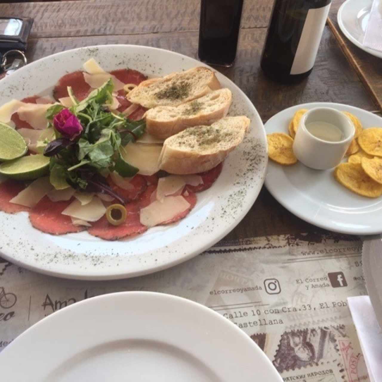 carpaccio de res