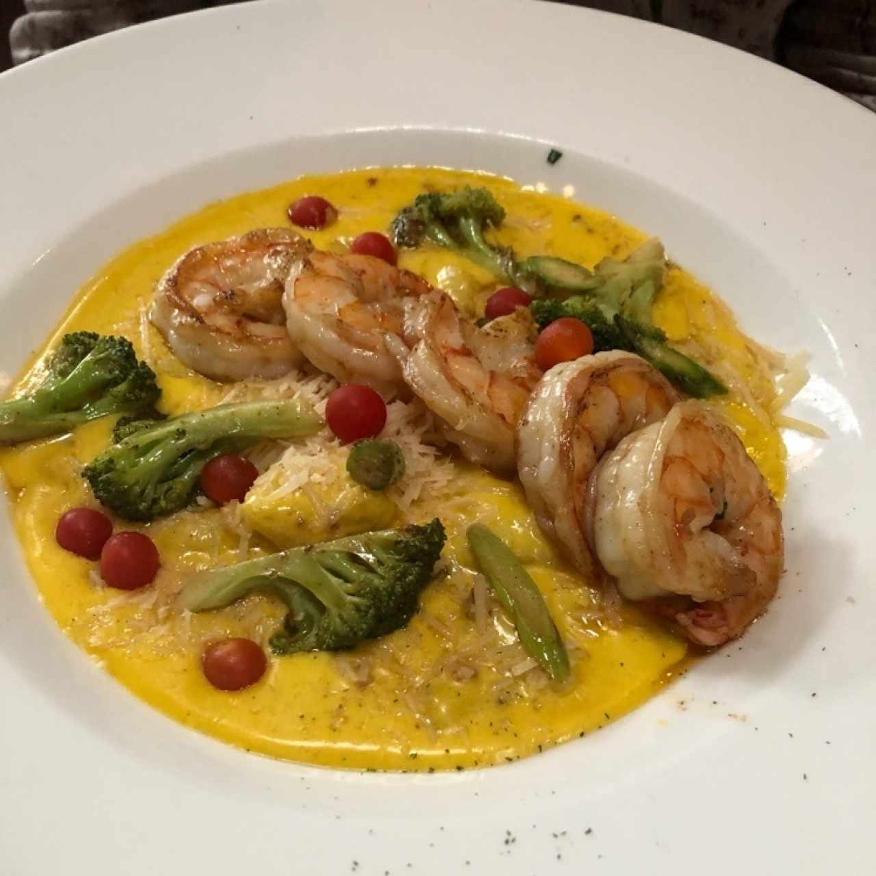 Ñoquis de langosta y camarones