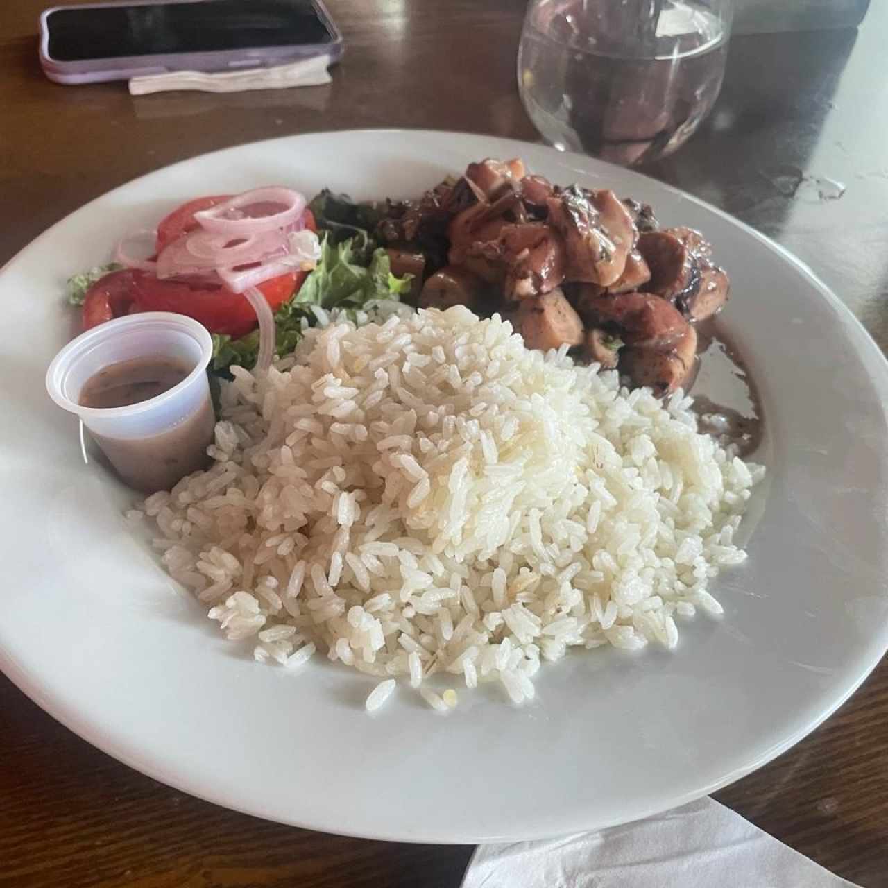 UPPER COAST OCTOPUS (Inspired by Colon's Caribbean upper coast cuisine, prepared with coconut milk and served with sautéed vegetables and coconut rice)