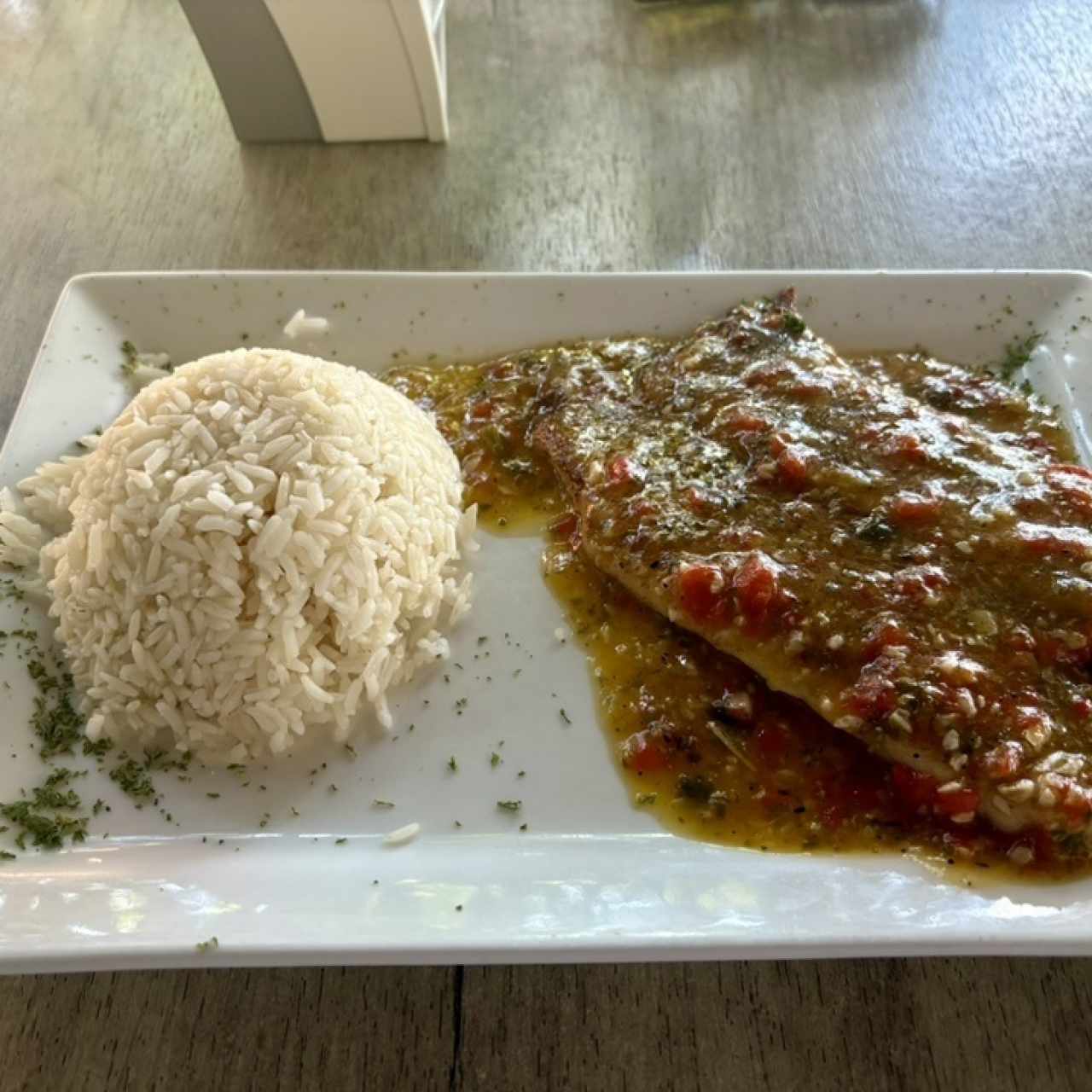 Corvina al ajillo