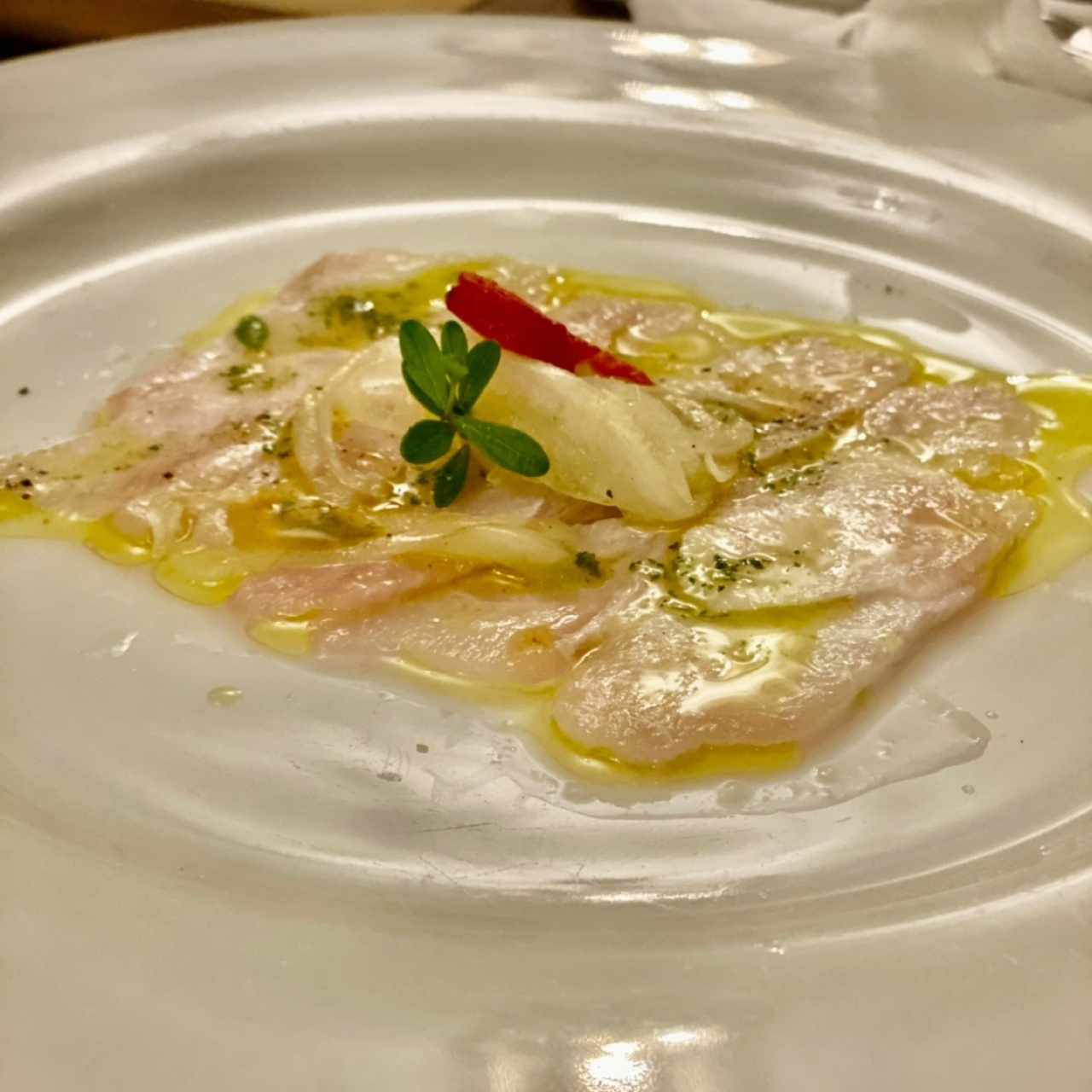 Tiradito de corvina 