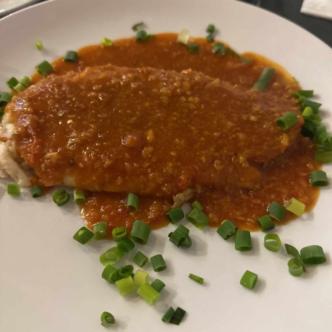 Corvina en salsa de jengibre y ostion