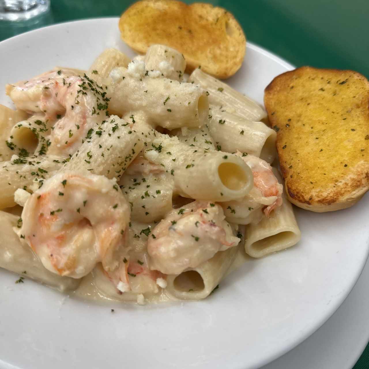 Pasta con camarones 