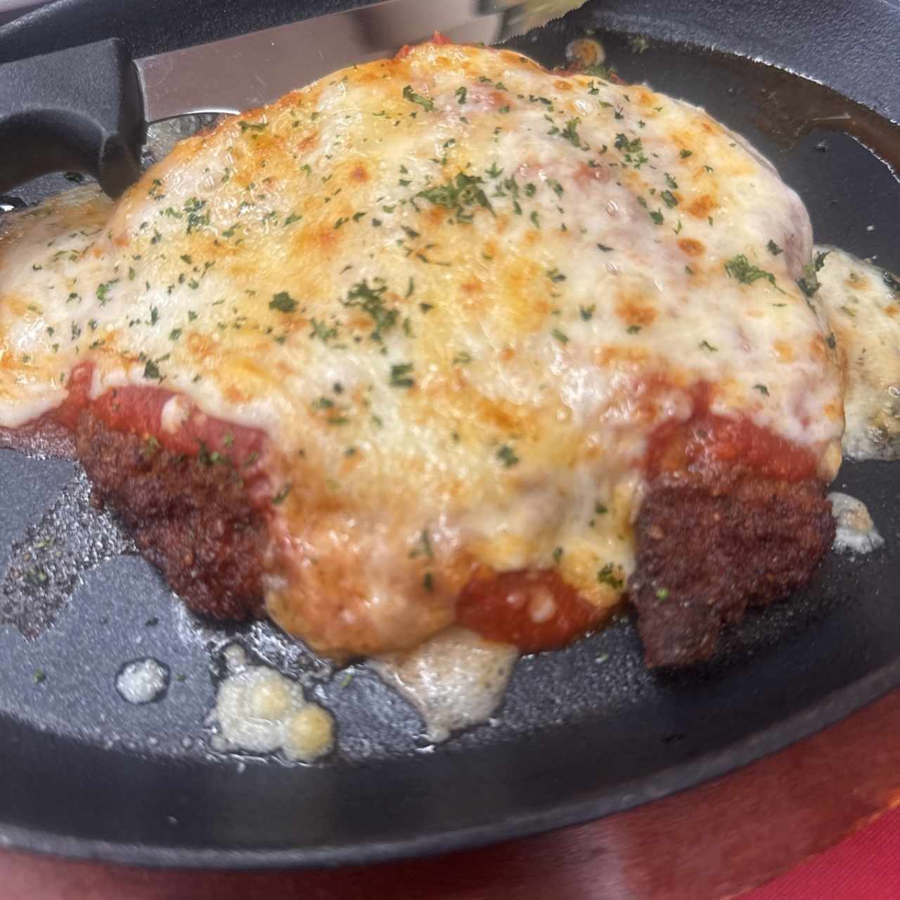 Filete de res a la parmesana