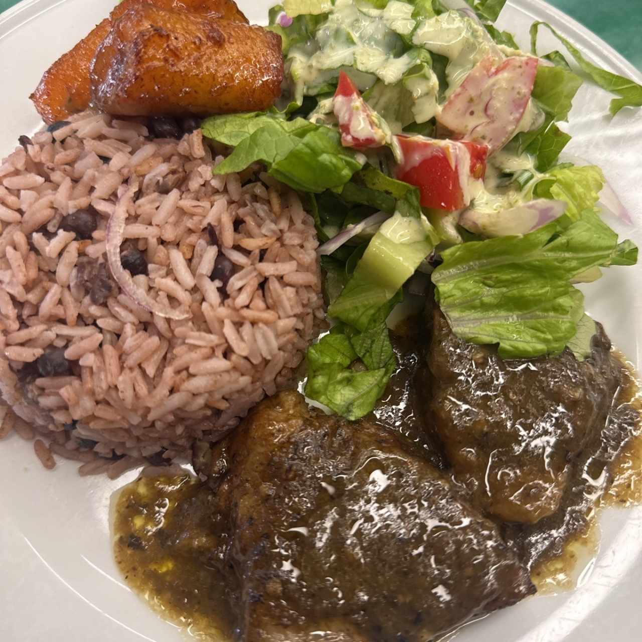 Picaña con arroz y ensalada 