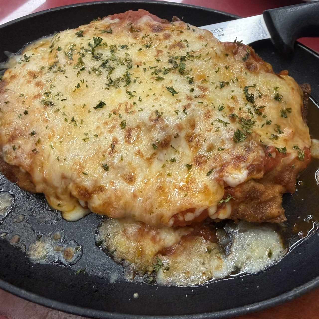 Milanesa de Res a la parmesana