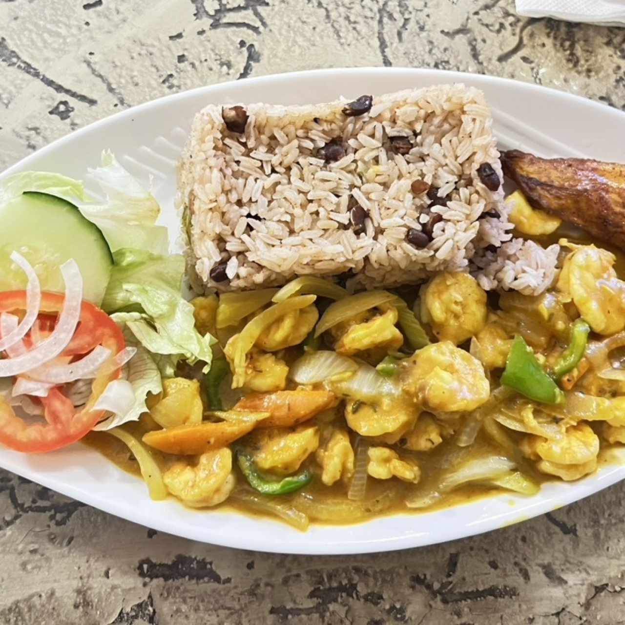 Camarones al curry