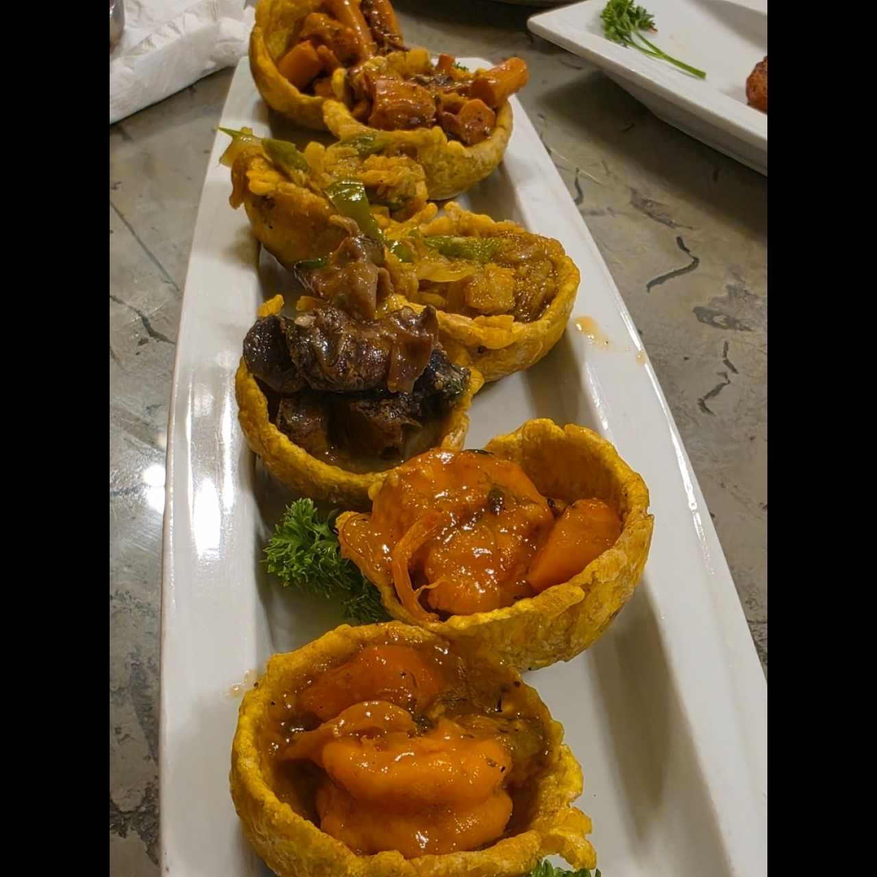 Canasta de Patacones Rellenas