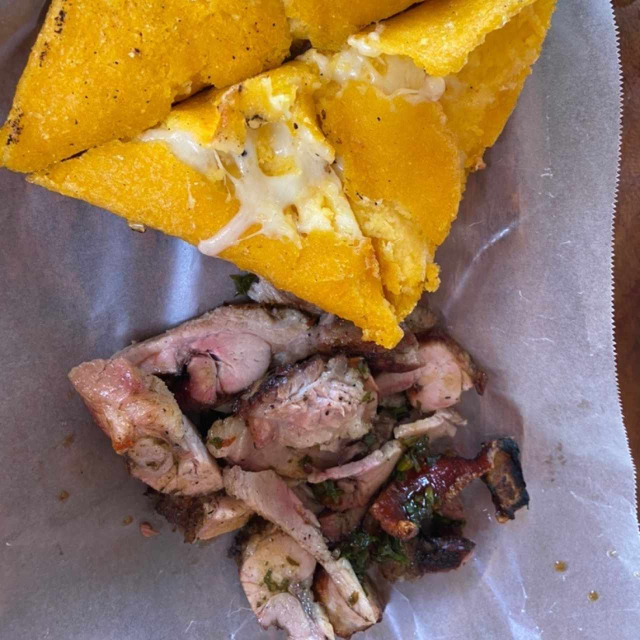 bandeja personal de puerco asado