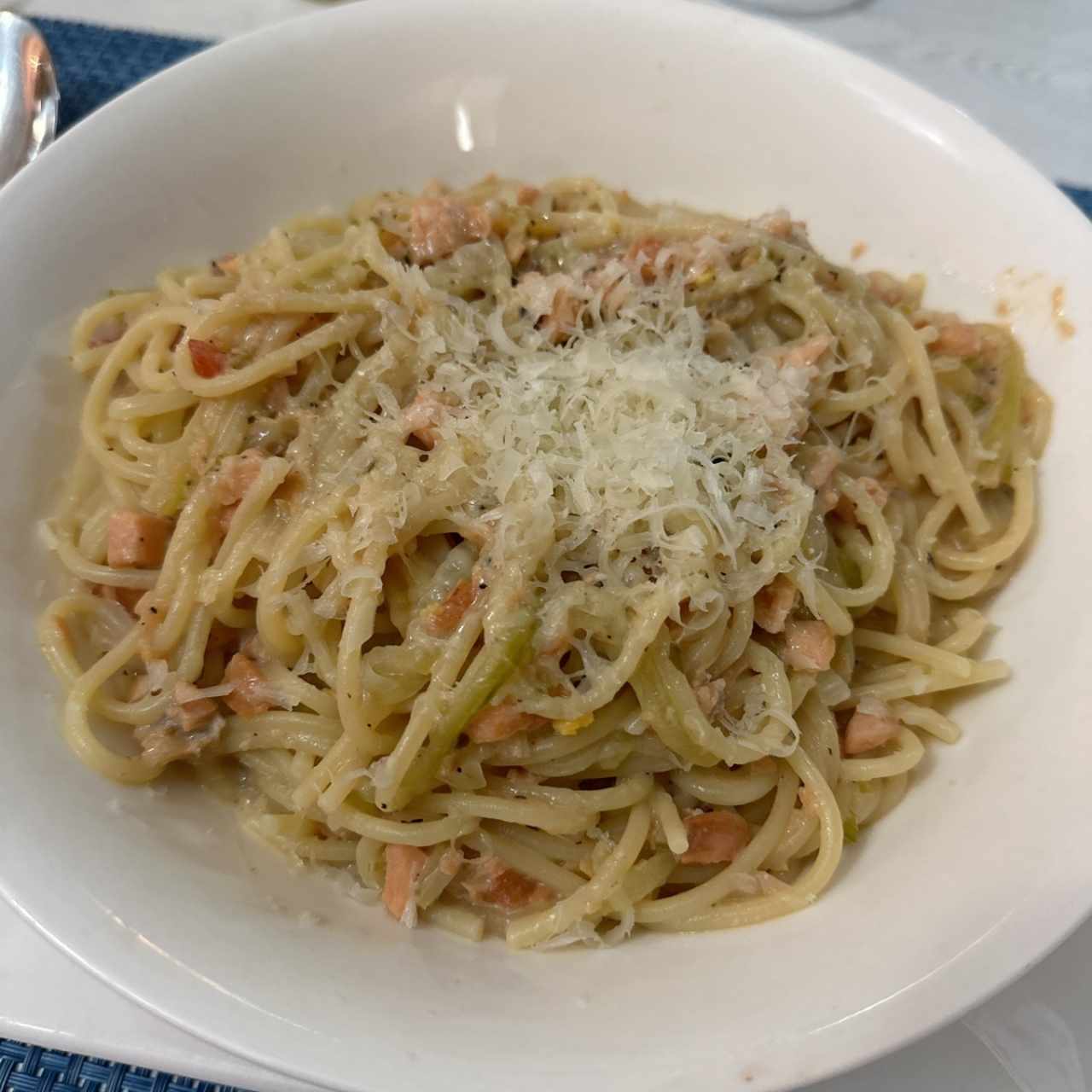 Pasta con salmón 