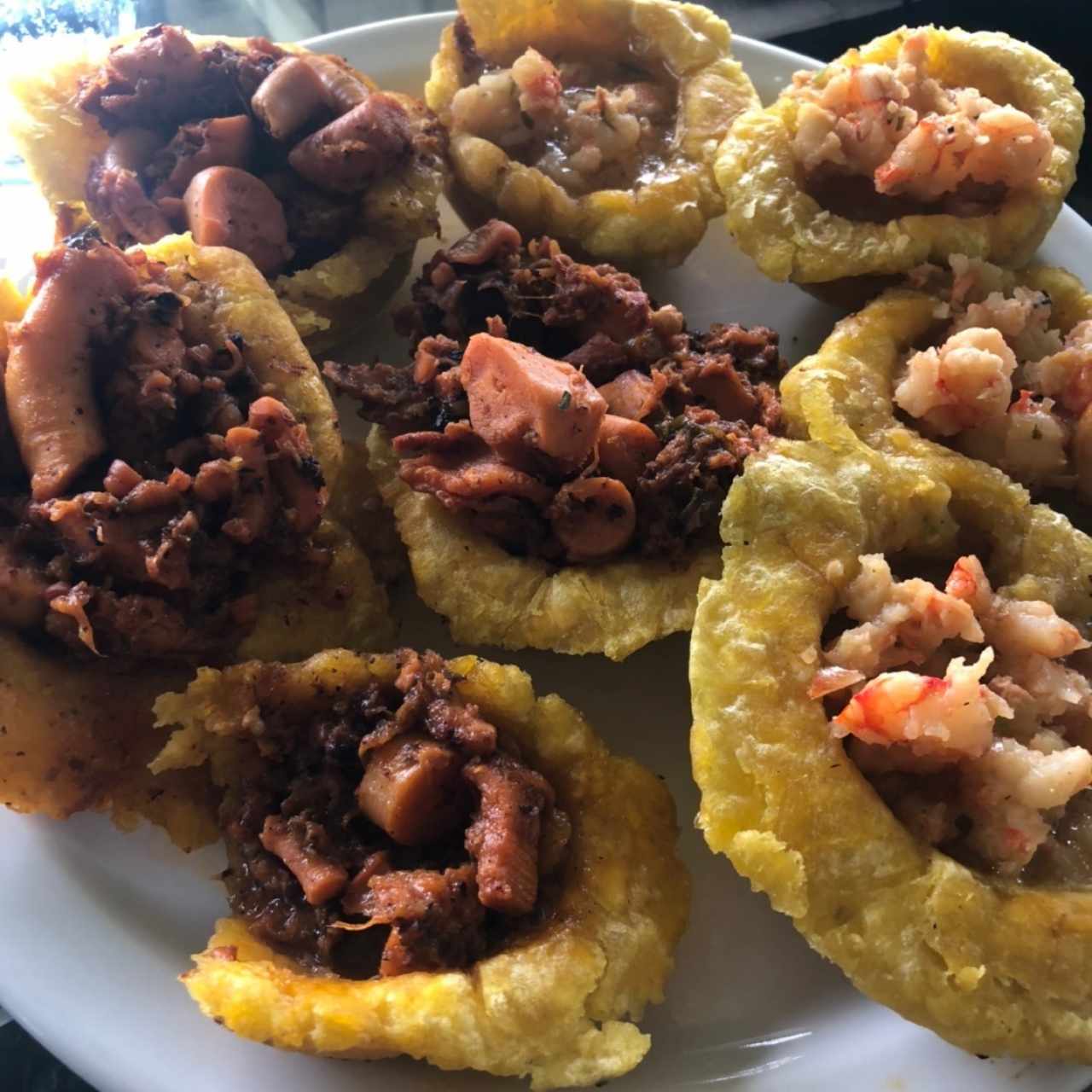 canastas de mariscos