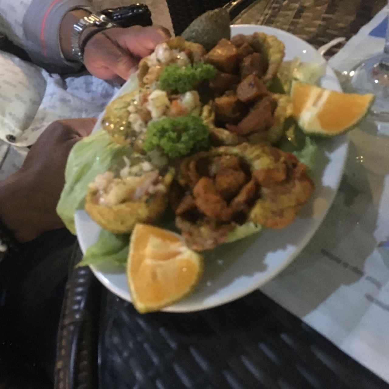 Patacones rellenos