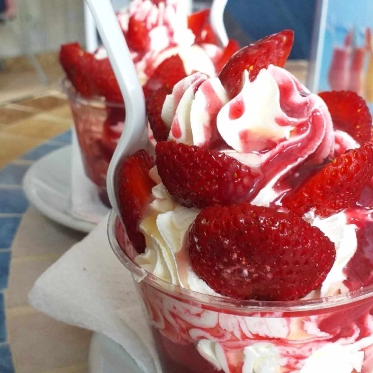 Fresas con crema