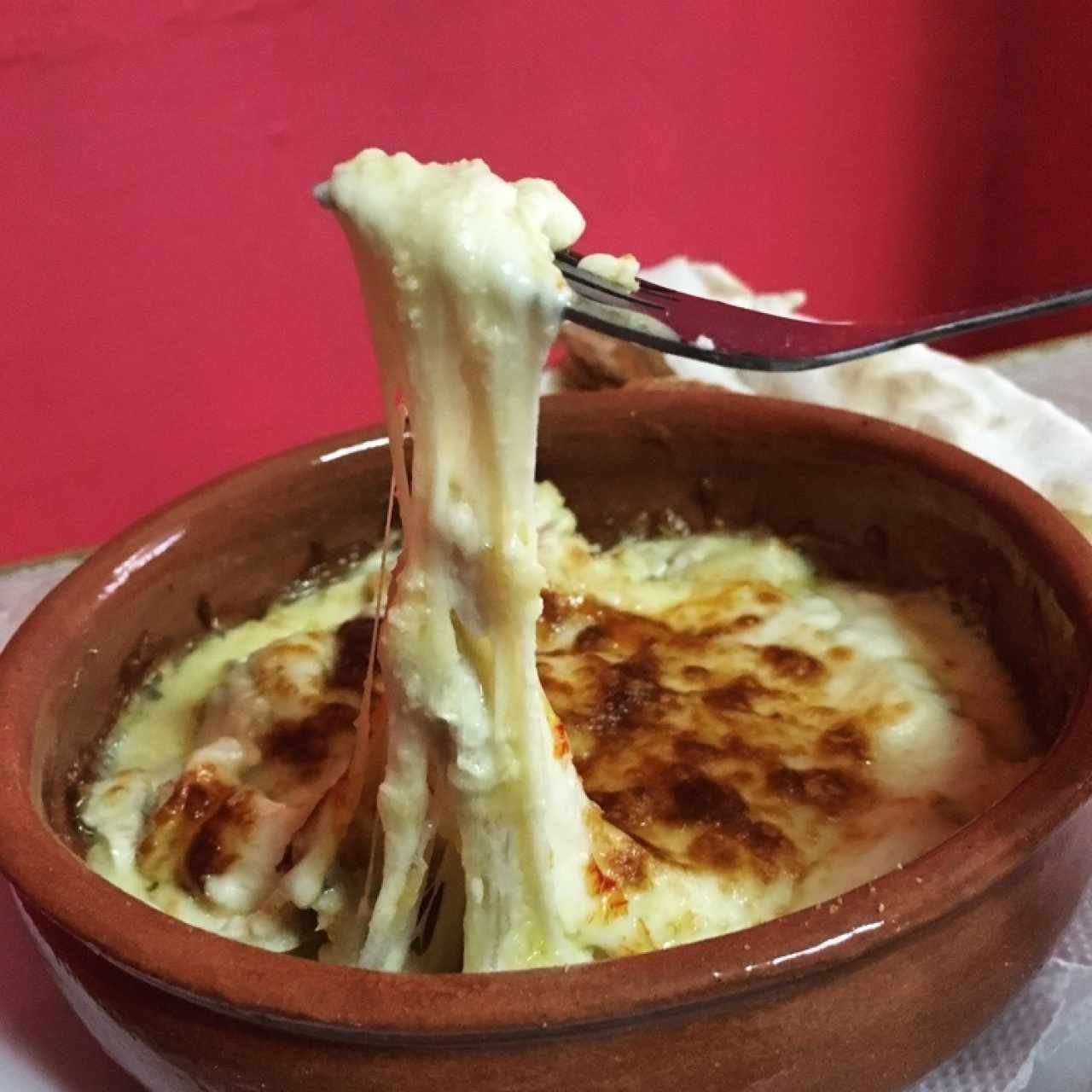 Queso Fundido con pollo