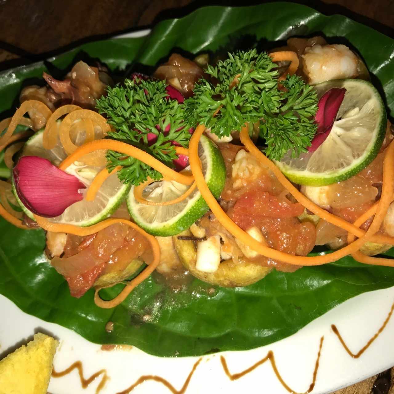 Canasta de Platano rellano de Marisco 