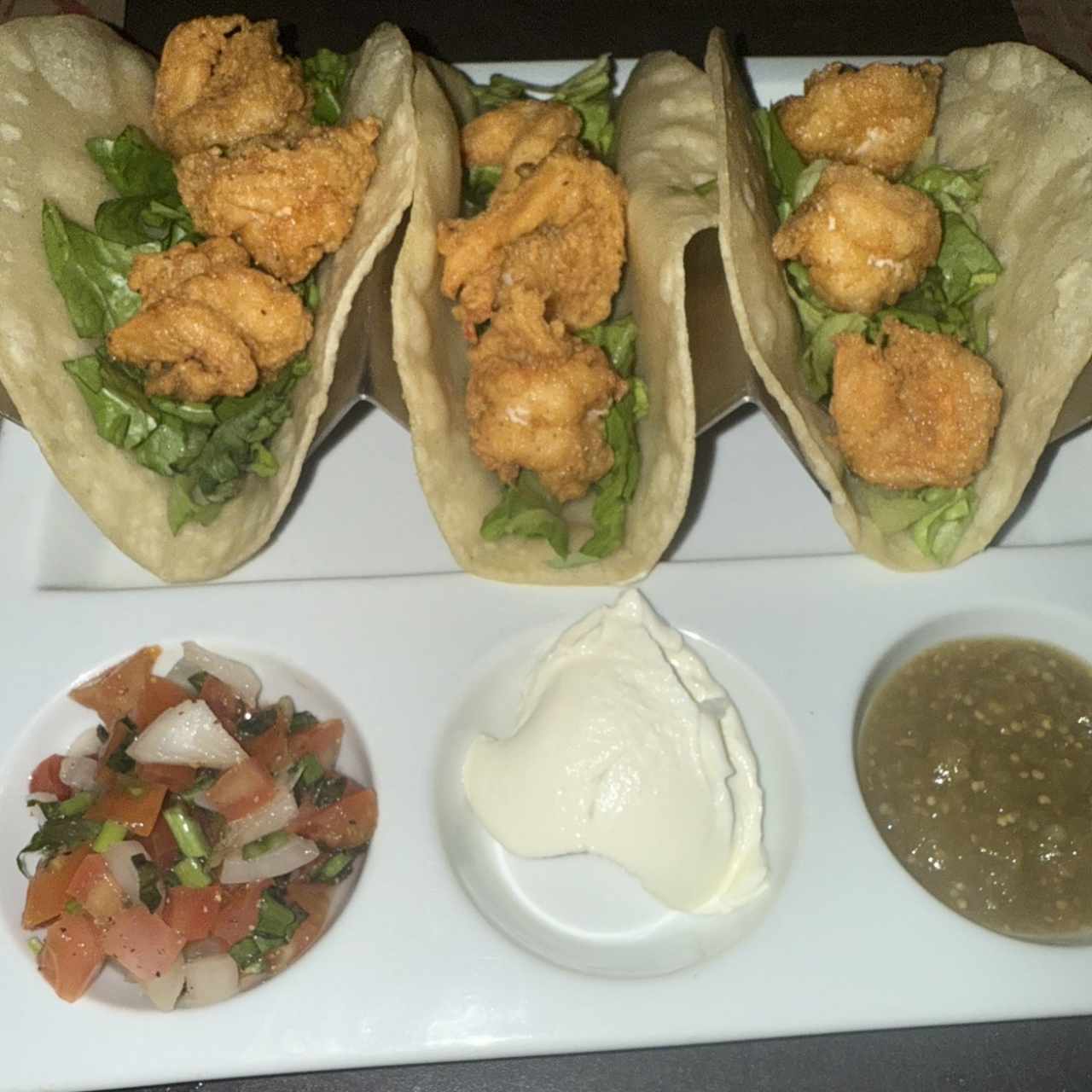 Tacos de camarones 
