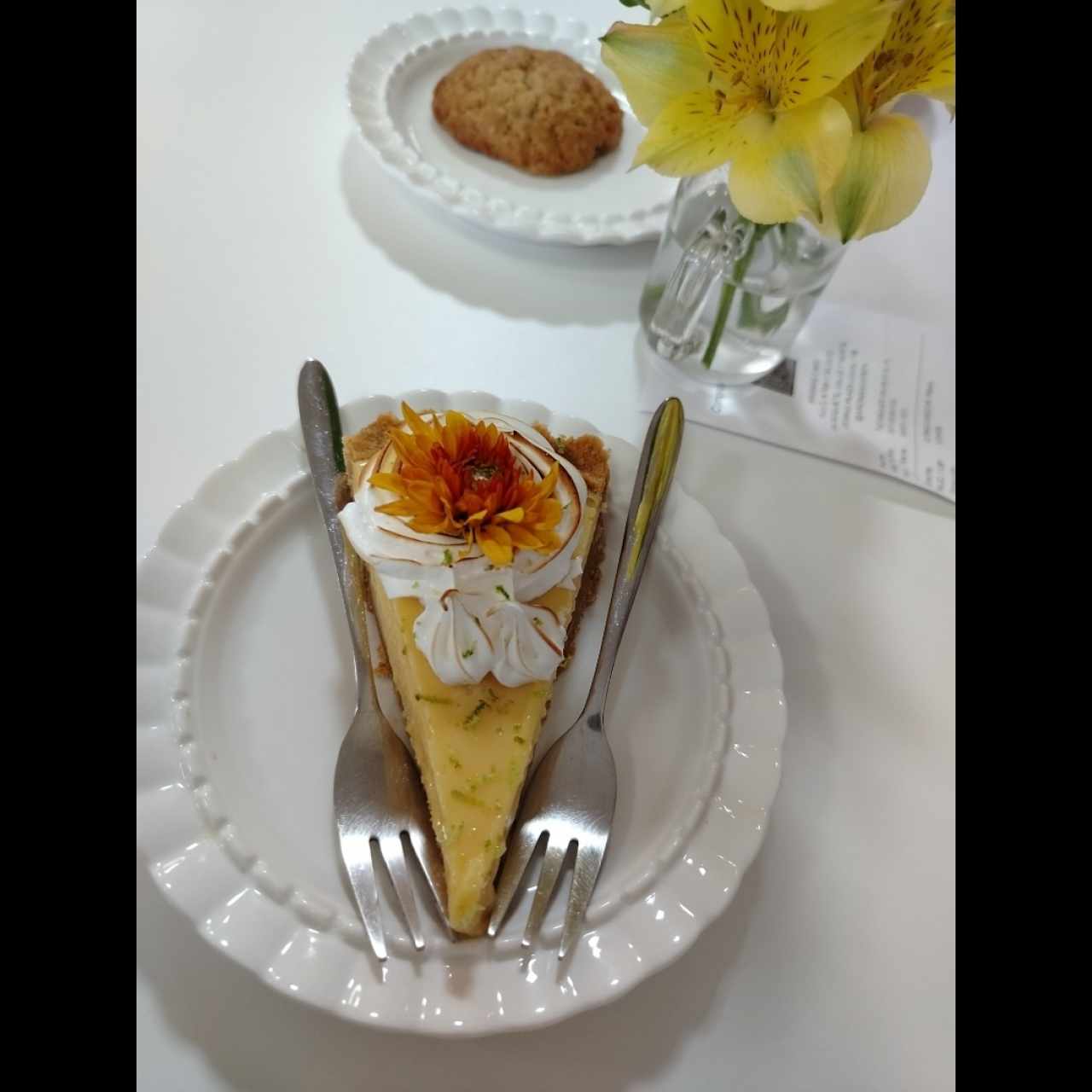 Dulce o pie de limón y Galleta de avena