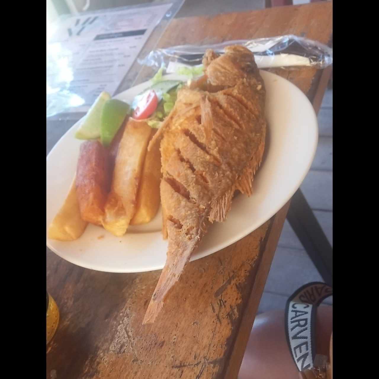 pargo frito con yuca