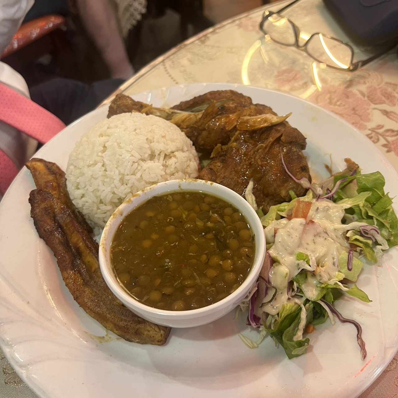 Pollo con jengibre y arroz con coco 
