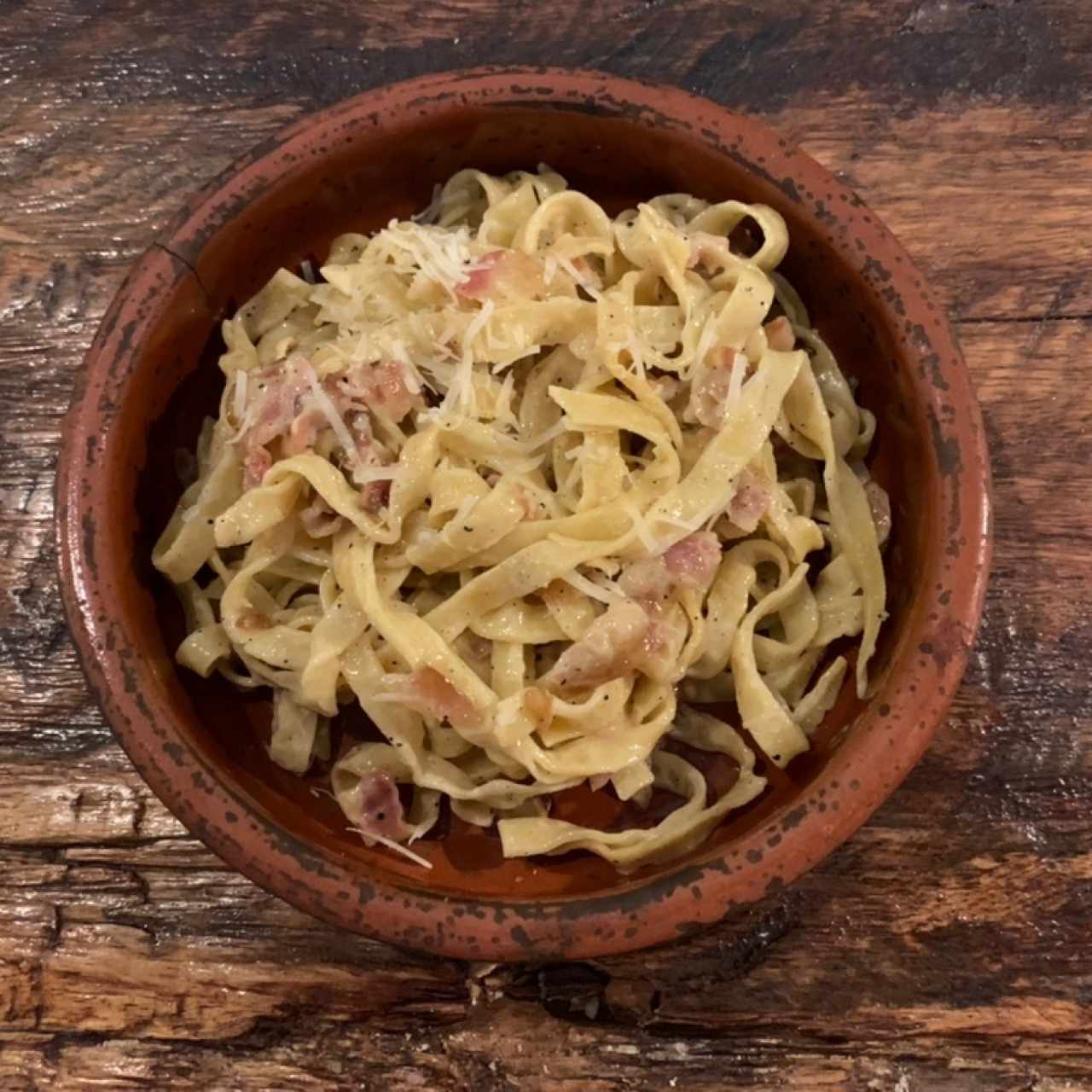Fettucine carbonara