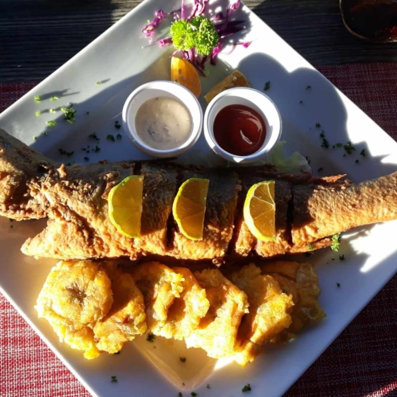 Pesca del día con patacones