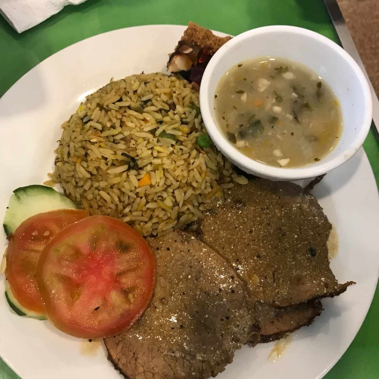 comida con lomo a la pimienta 