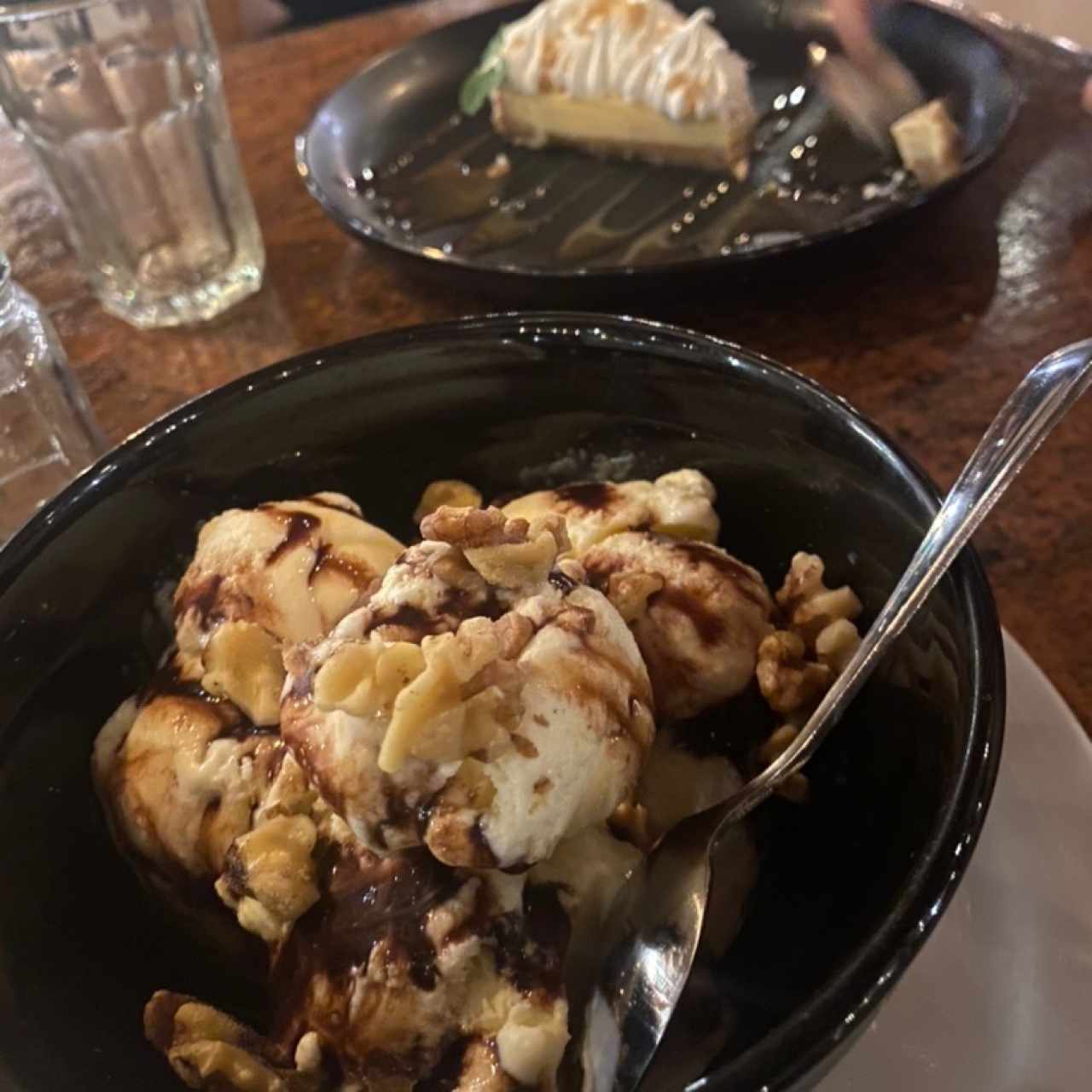 Helado y pie de limon