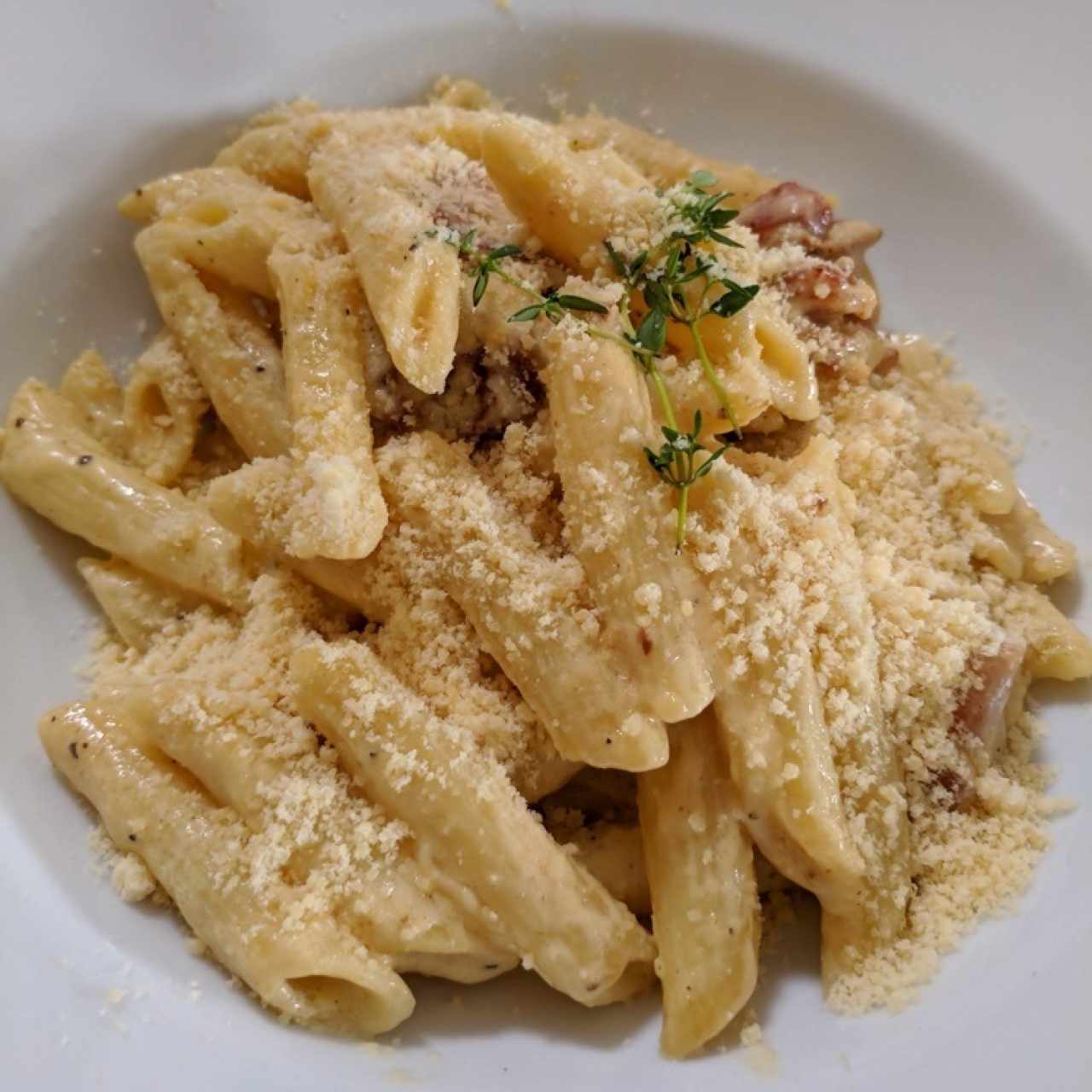Penne a la carbonara