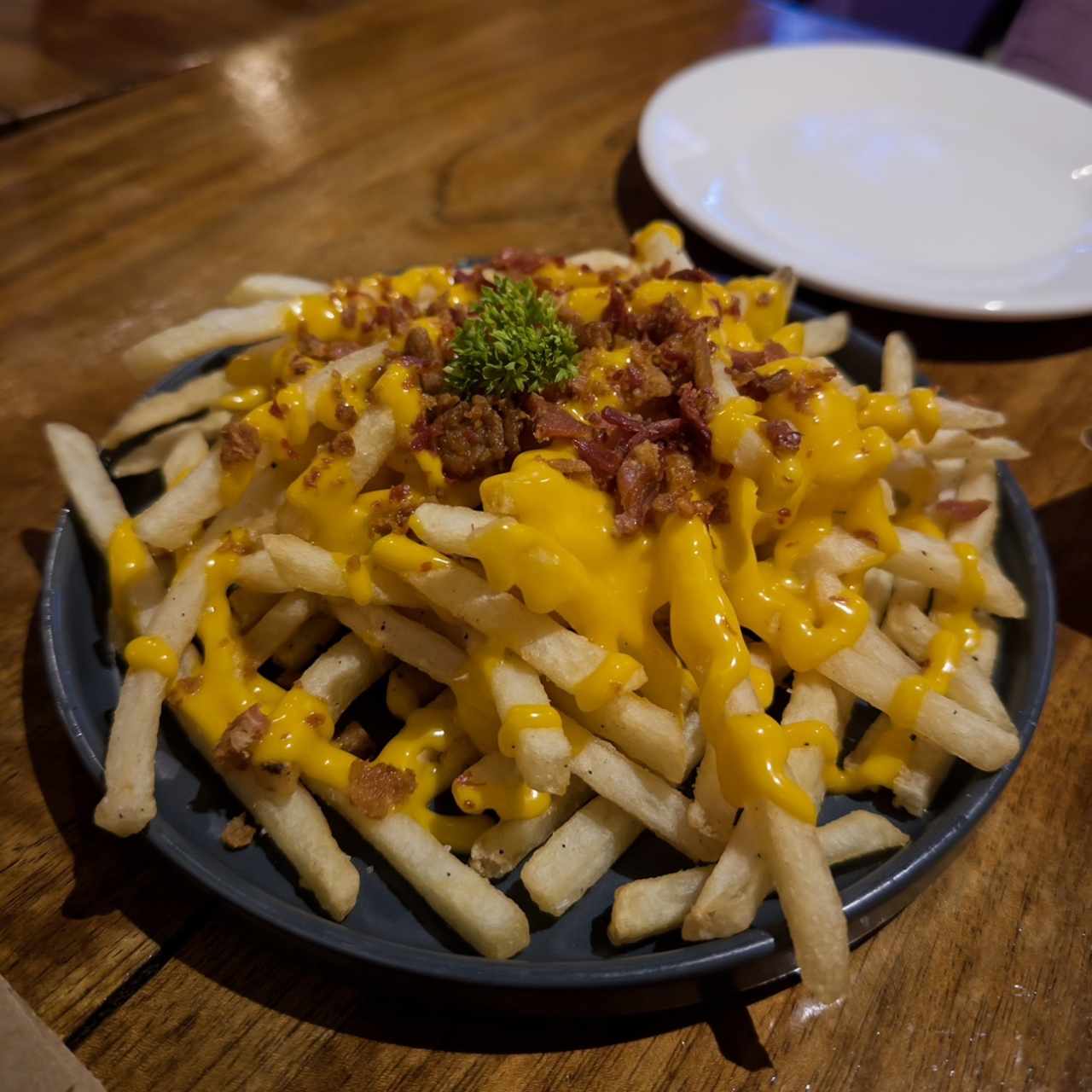 Papitas bacon cheese