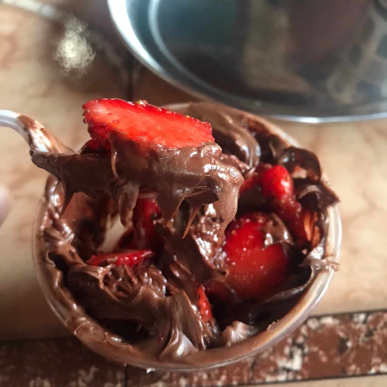 fresas con nutella