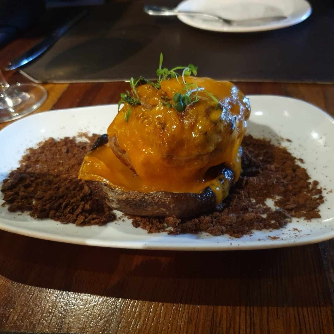 Hongos portobelo con queso chedar 