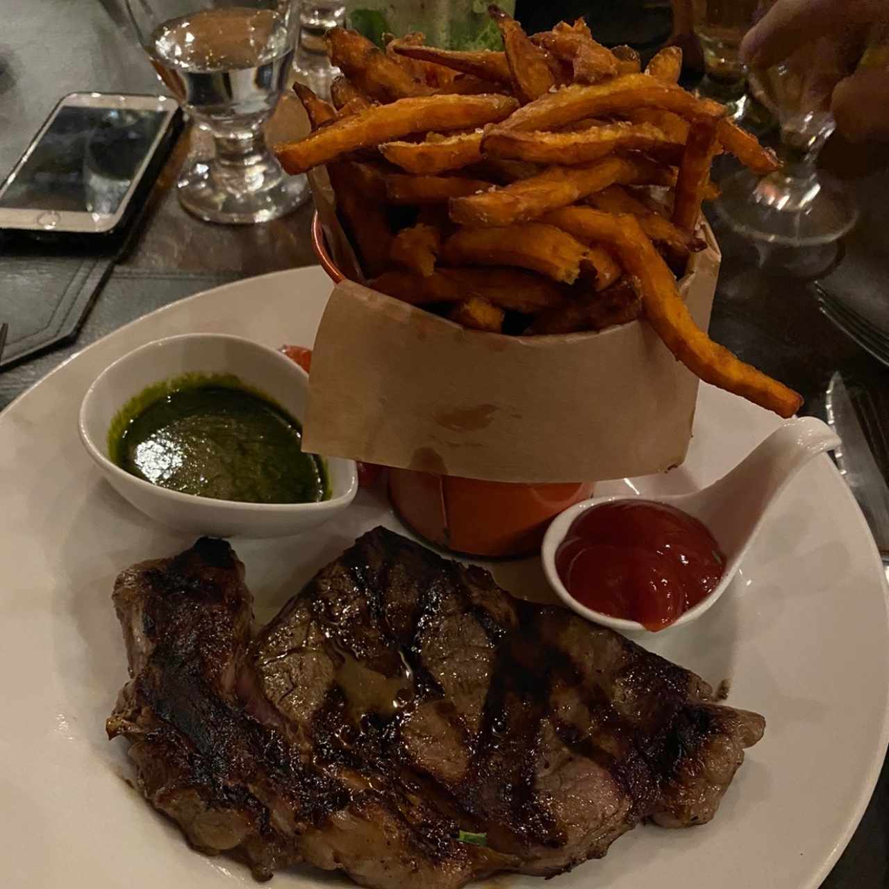 Ribeye con camote