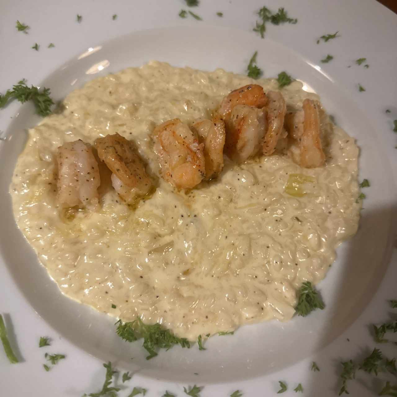 Risotto con Golden Prawns