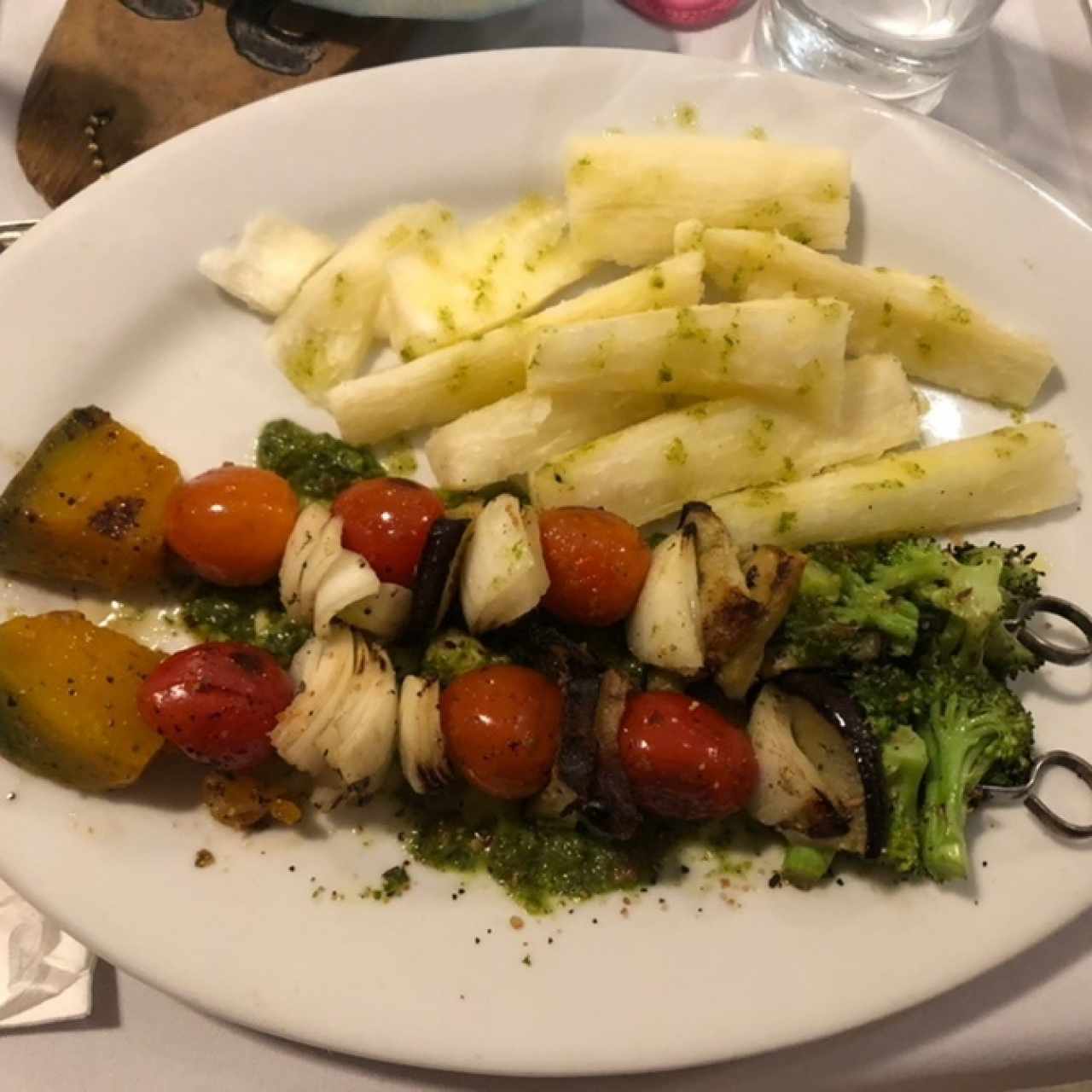 brochetas de vegetales