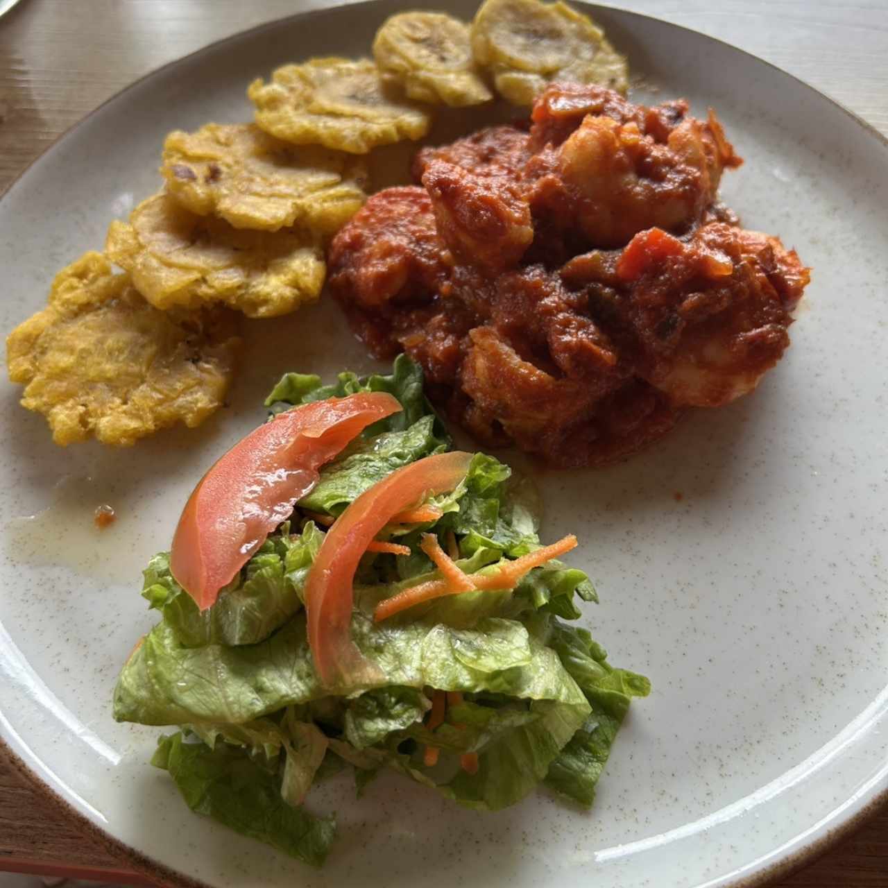 Camarones con salsa dos ríos