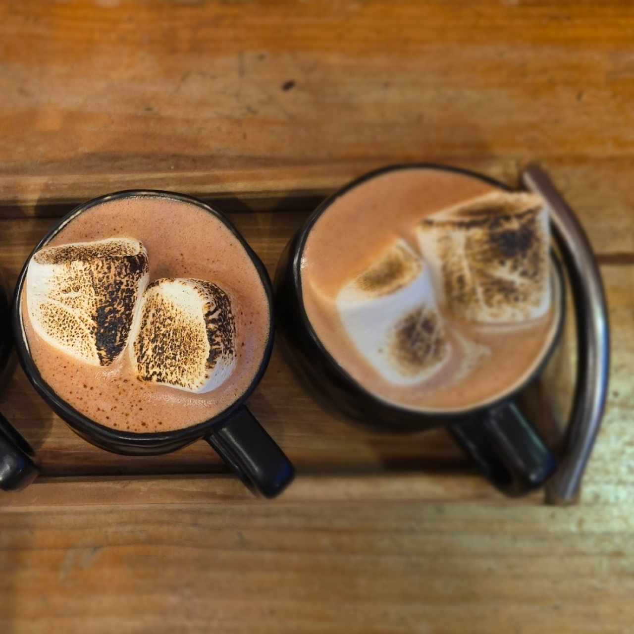 Chocolate caliente con malvas