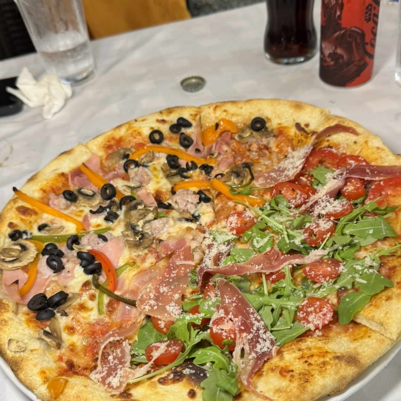 Pizza 1/2 Italia y 1/2 Divina Commedia