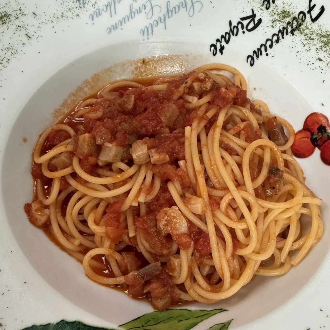 SPAGUETTI A LA MATRICIANA