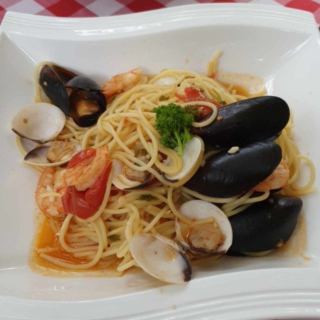 pasta con mariscos