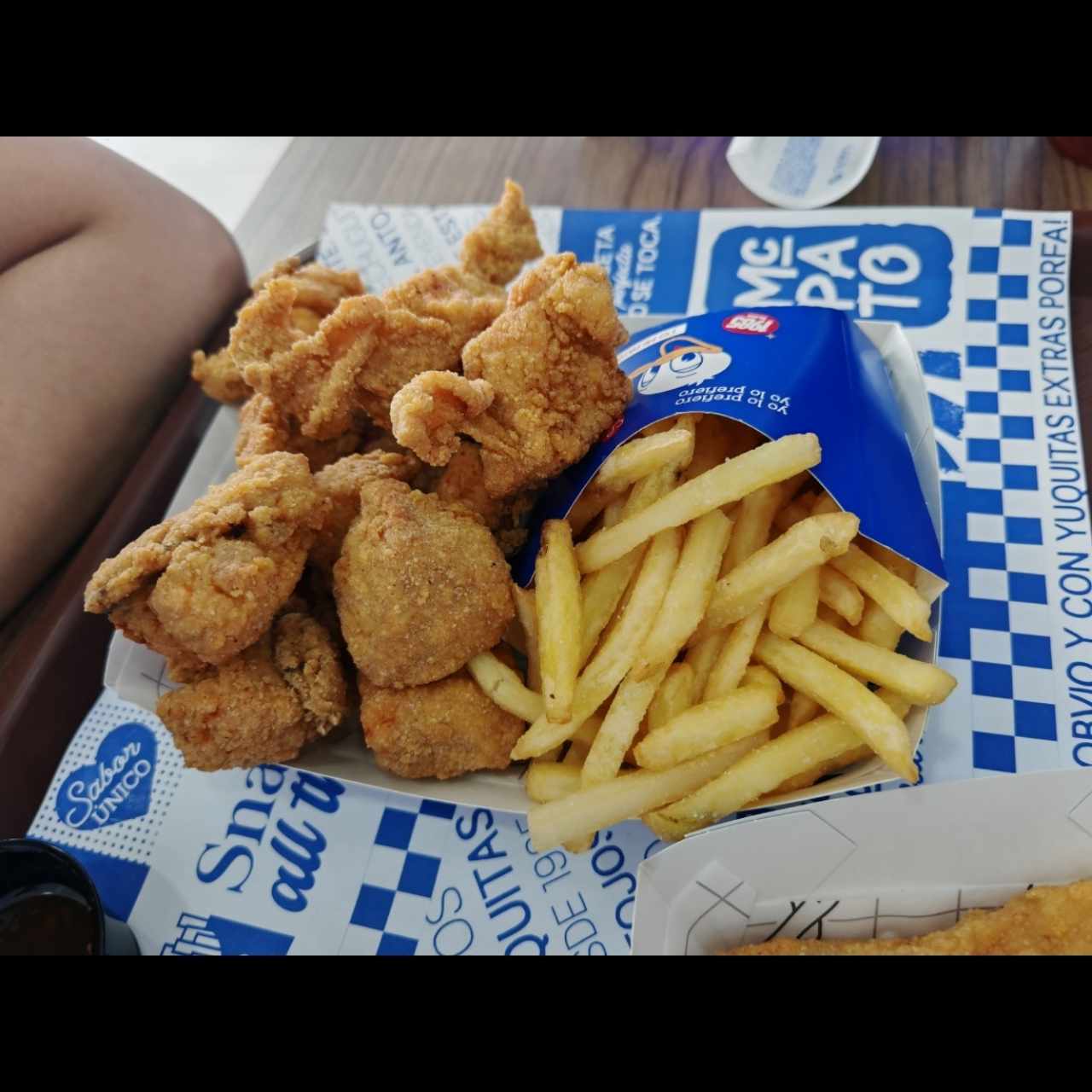 Pechuga picada con papas